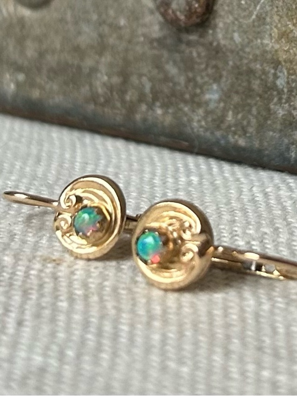 14k Opal Earrings - Picture 14 of 14
